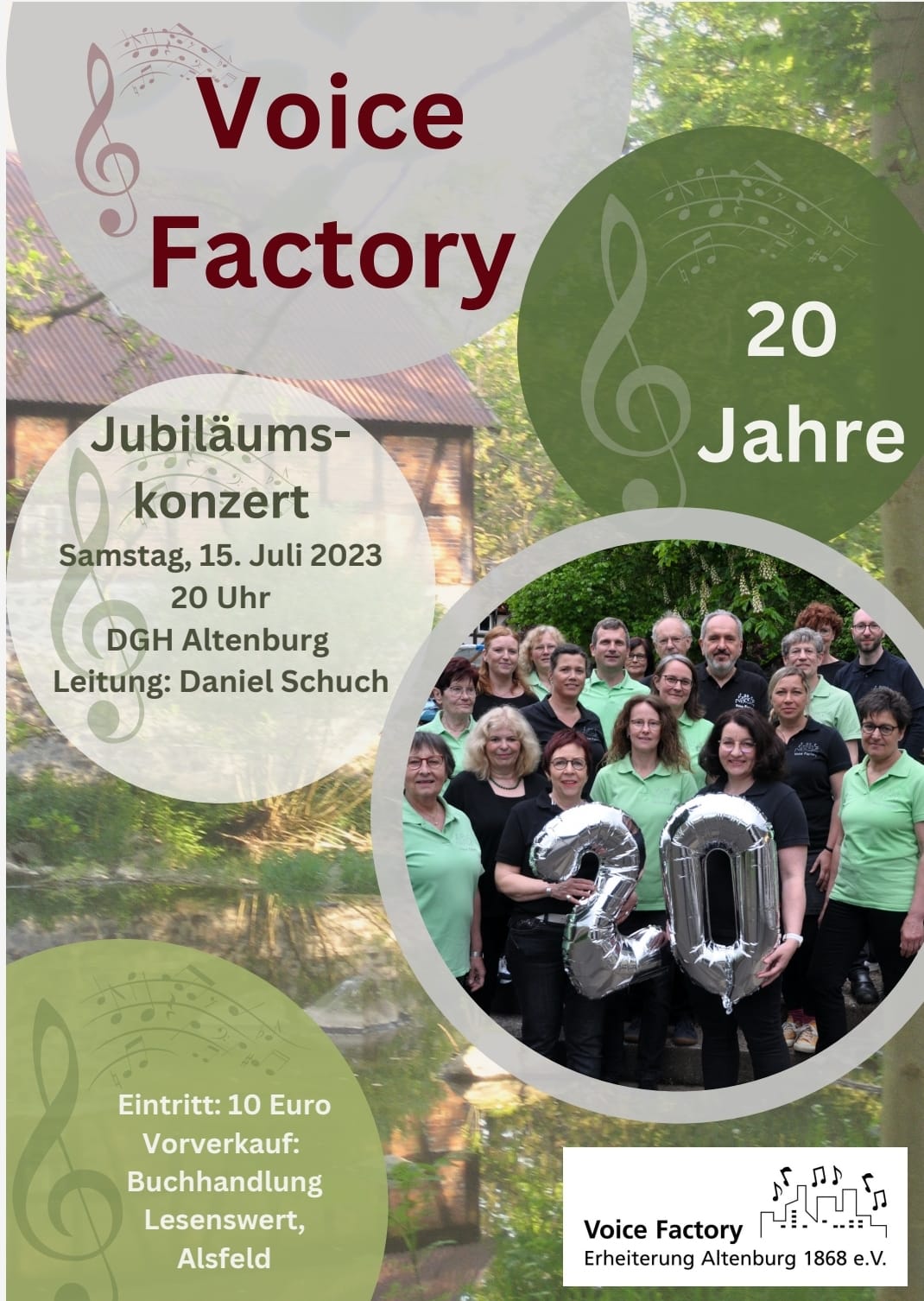 Plakat Voice Factory Jubiläumskonzert